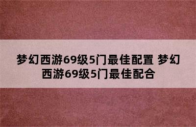 梦幻西游69级5门最佳配置 梦幻西游69级5门最佳配合